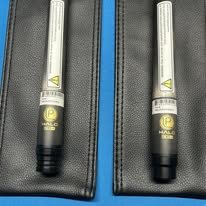 Two Halo carbon fiber shafts laid out