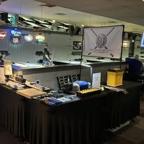 The S&H booth set up at a local event